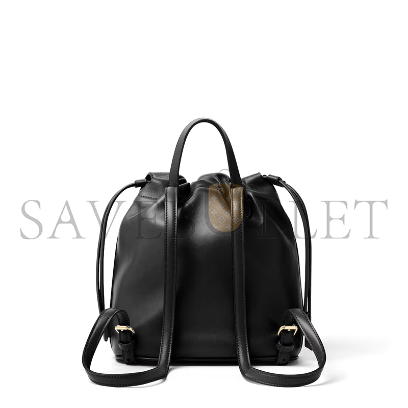 FENDI BLACK LEATHER BACKPACK 8BZ057AYJ1F0KUR (26*23*12cm)